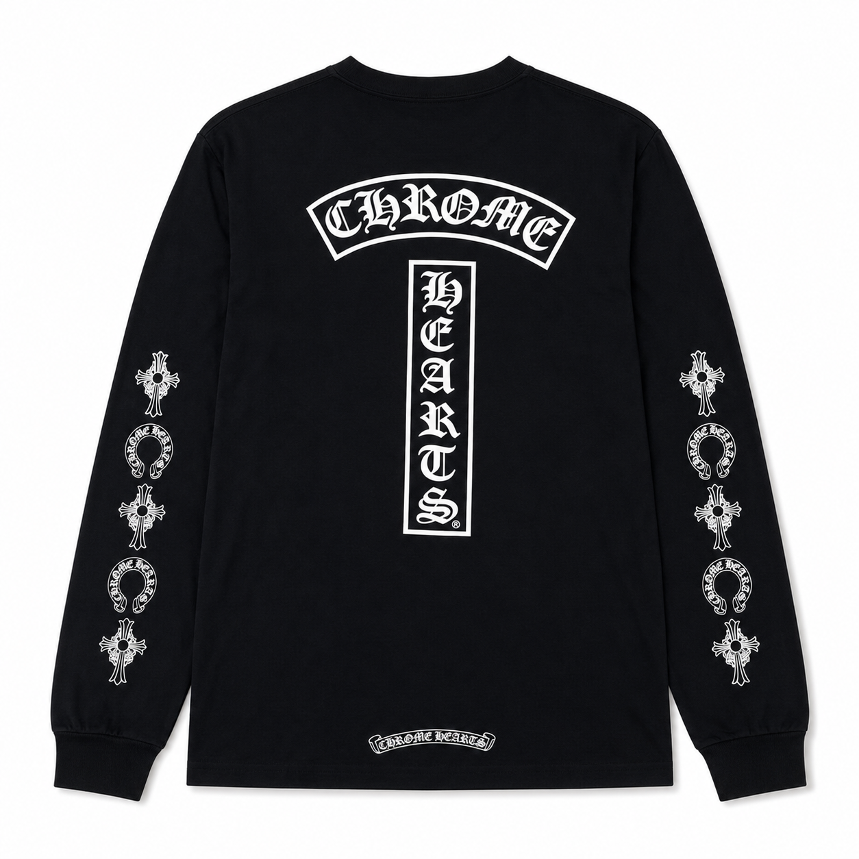 BLACK CROSS HORSESHOE LONGSLEEVE back