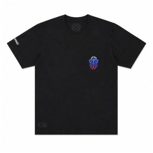 BLACK GRADIENT DAGGER TEE — front view