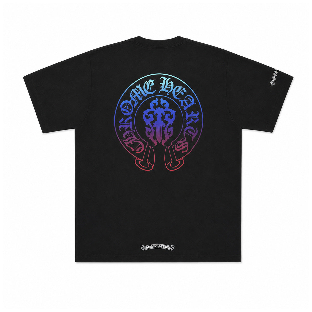 BLACK GRADIENT DAGGER TEE — back view