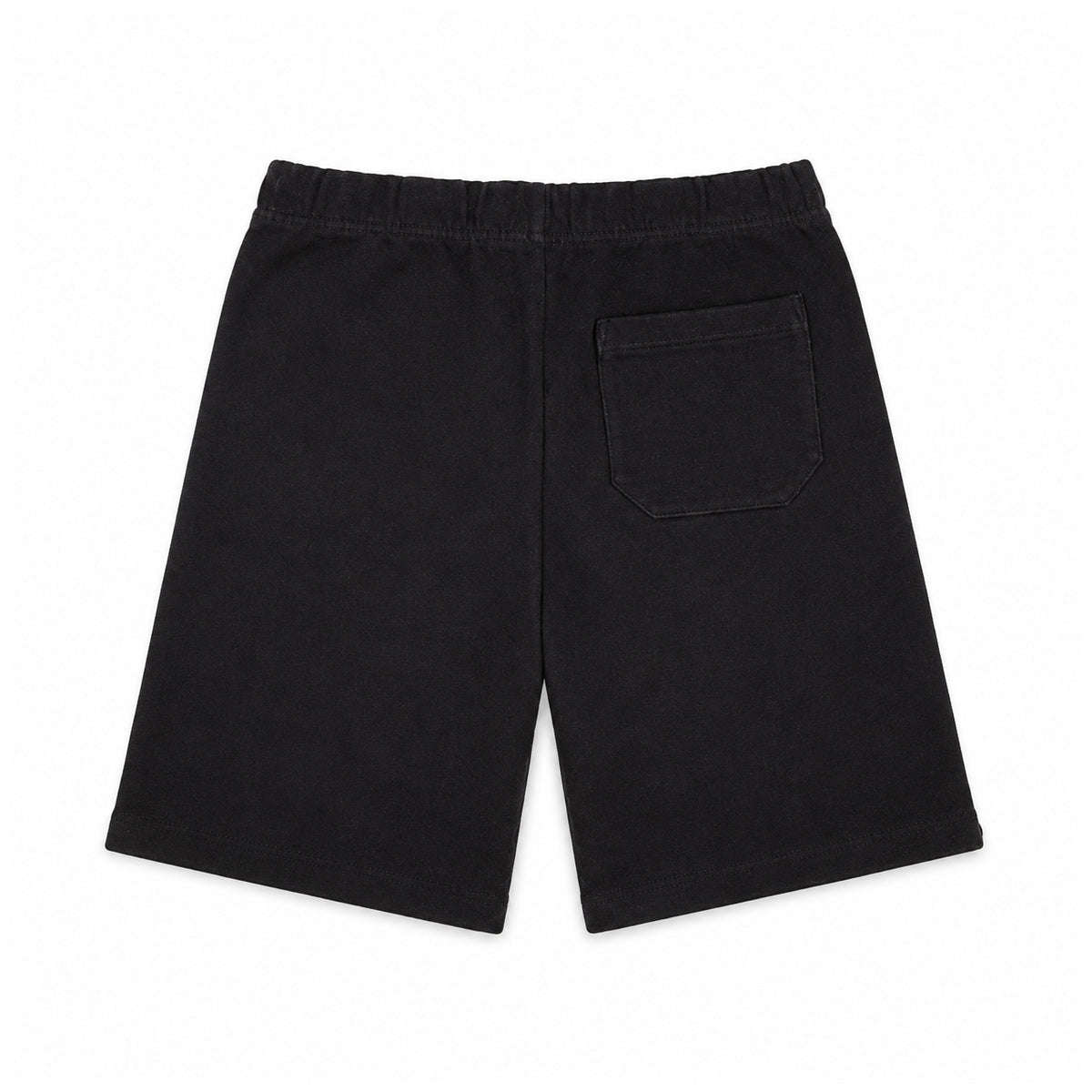 BLACK GRP Y NOT SWEAT SHORTS — back view