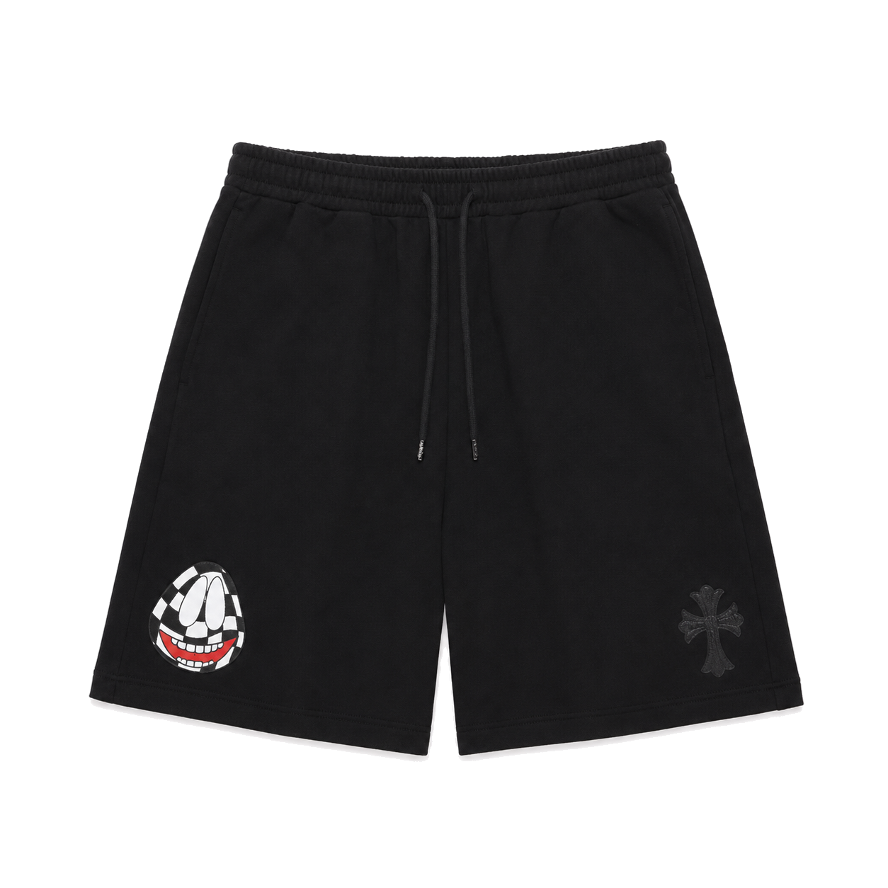 BLACK MATTY BOY PATCH SHORTS front
