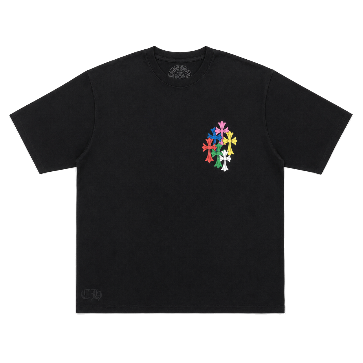 BLACK MULTICOLOR CEMETERY TEE front