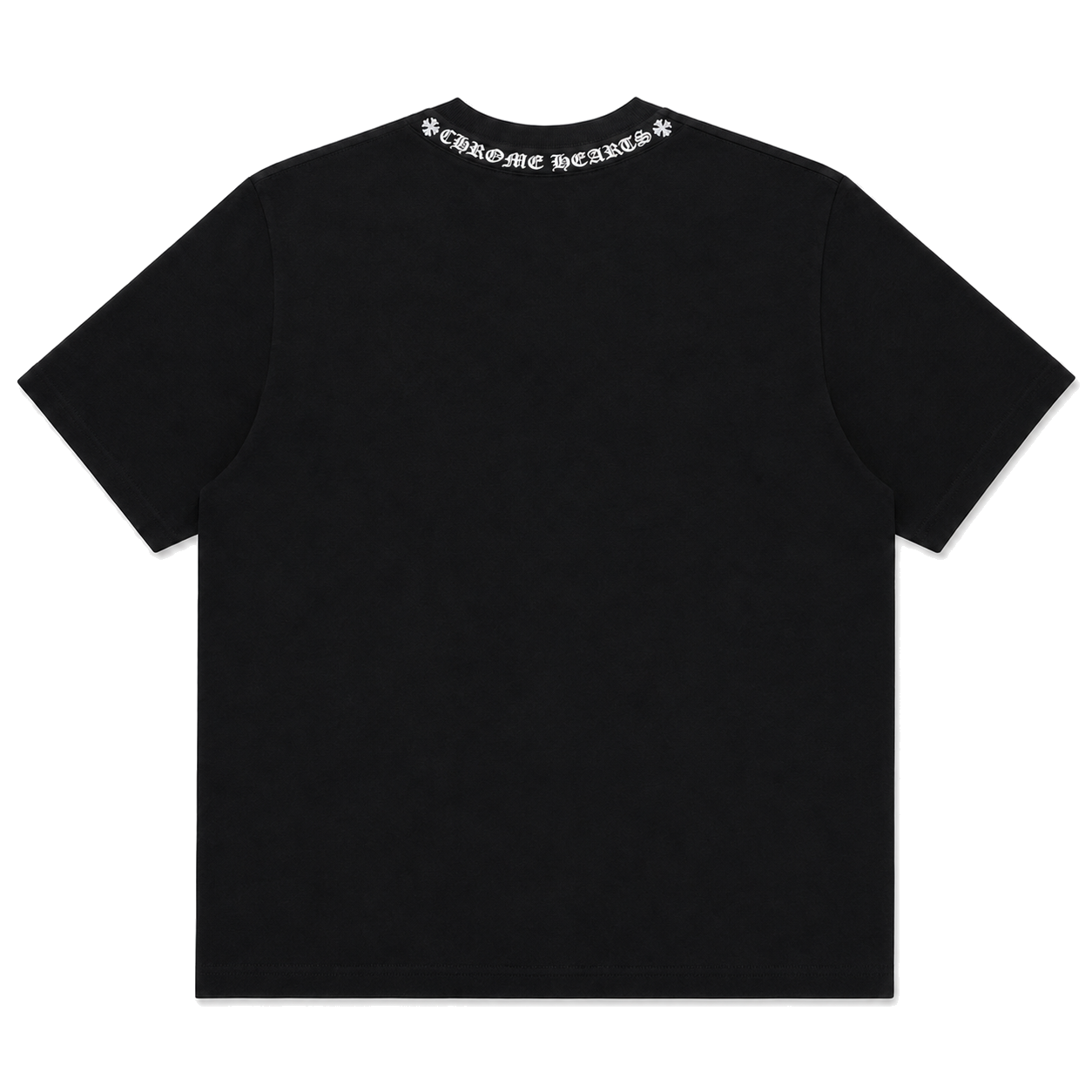 BLACK NECK LOGO TEE back