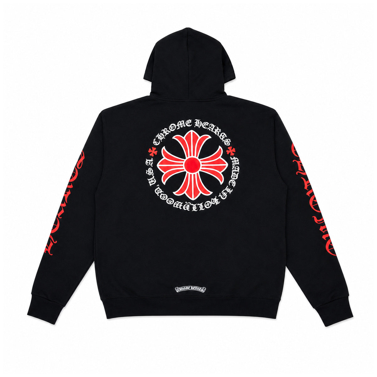 BLACK RED HOLLYWOOD PLUS CROSS ZIPUP — back view