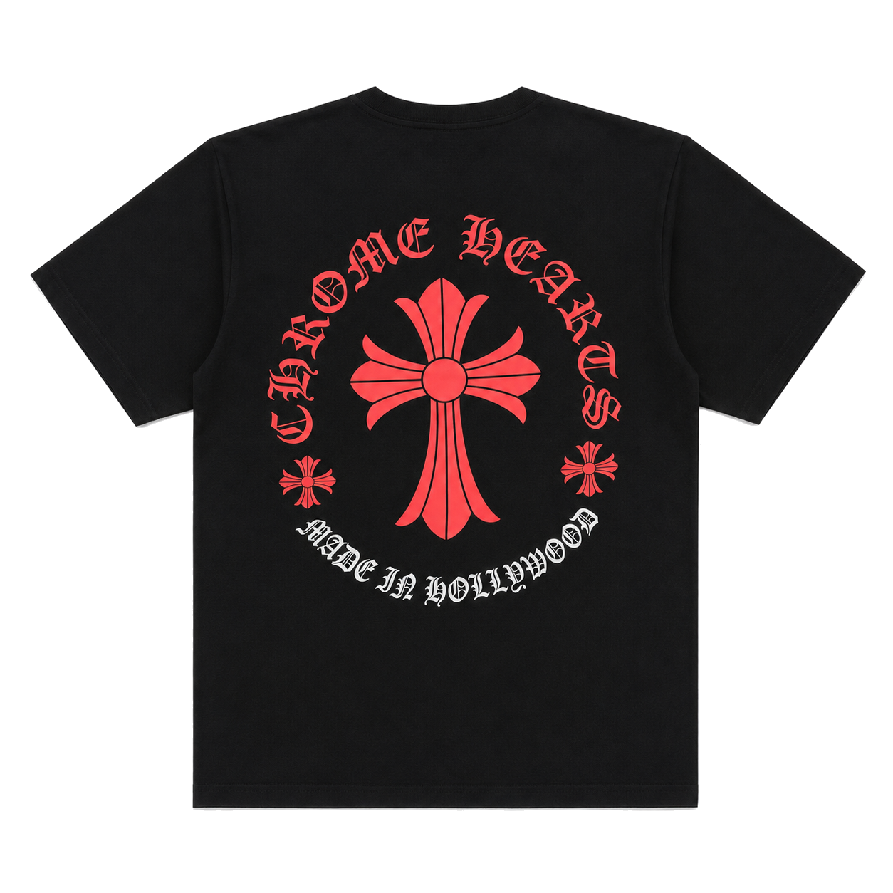 BLACK RED MADE IN HOLLYWOOD CROSS TEE back