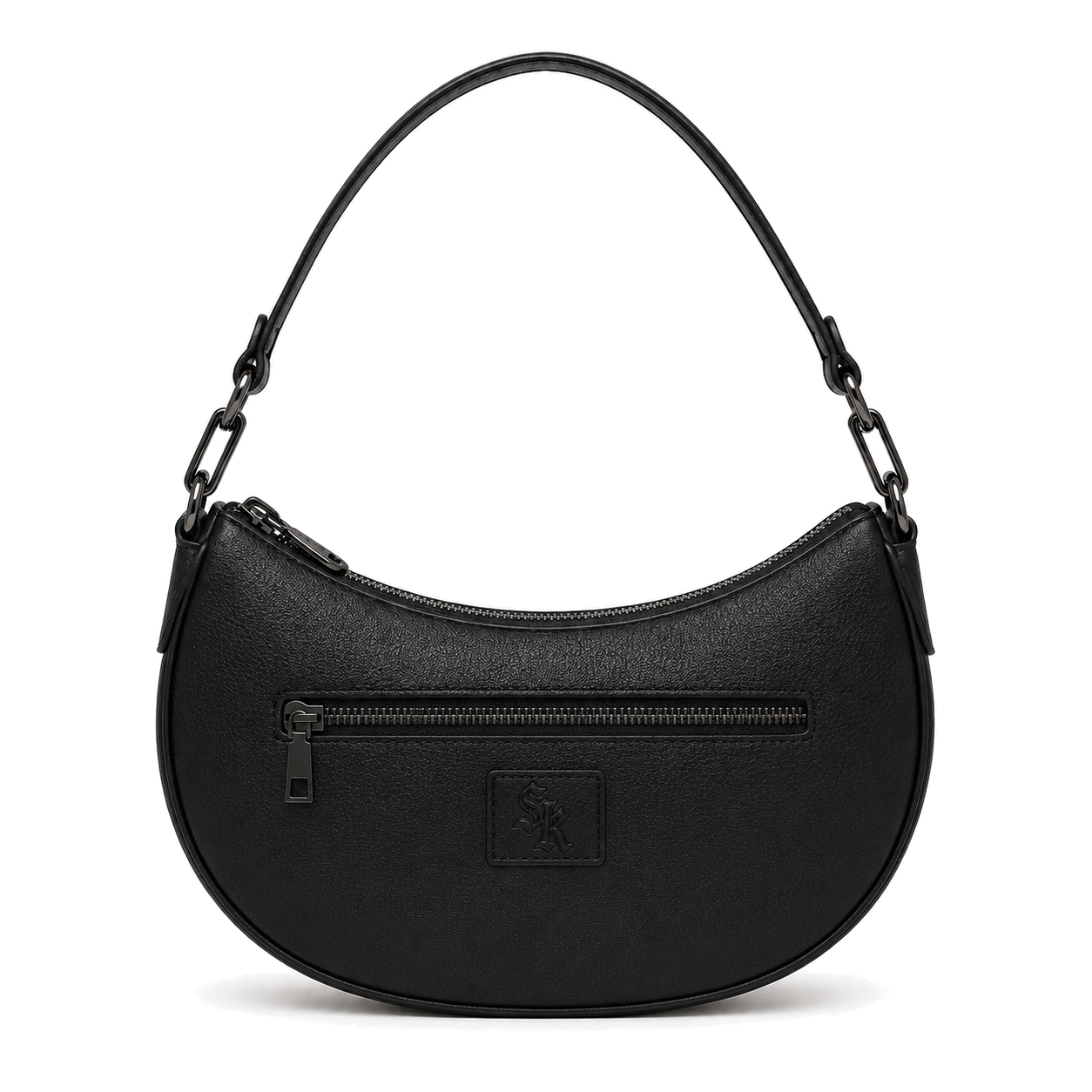 BLACK SK CRESCENT SHOULDER BAG back