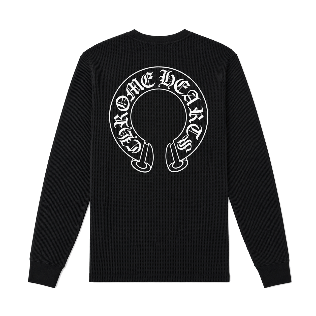 BLACK WAFFLE KNIT LONGSLEEVE back