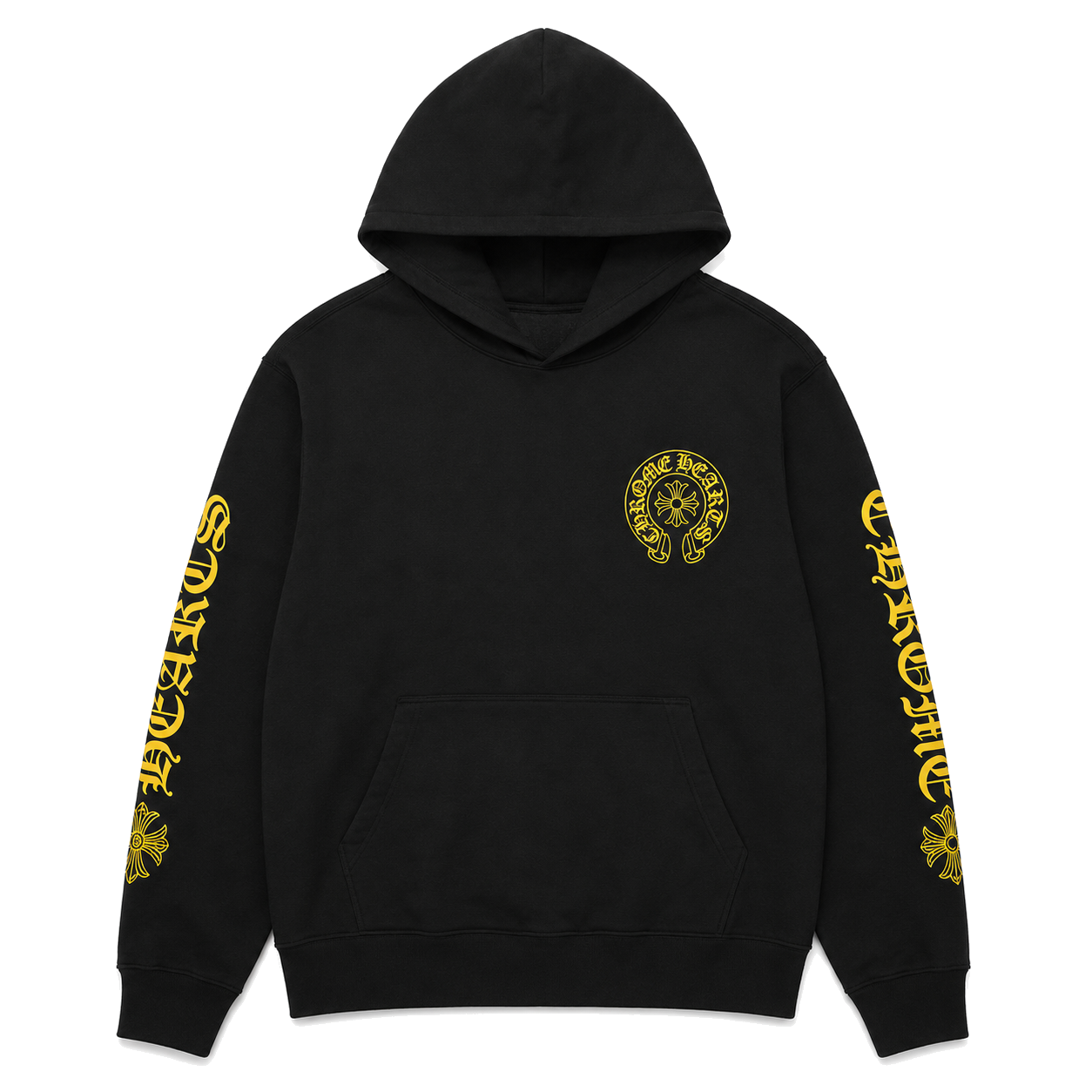 BLACK YELLOW ONLINE EXCLUSIVE HOODIE front