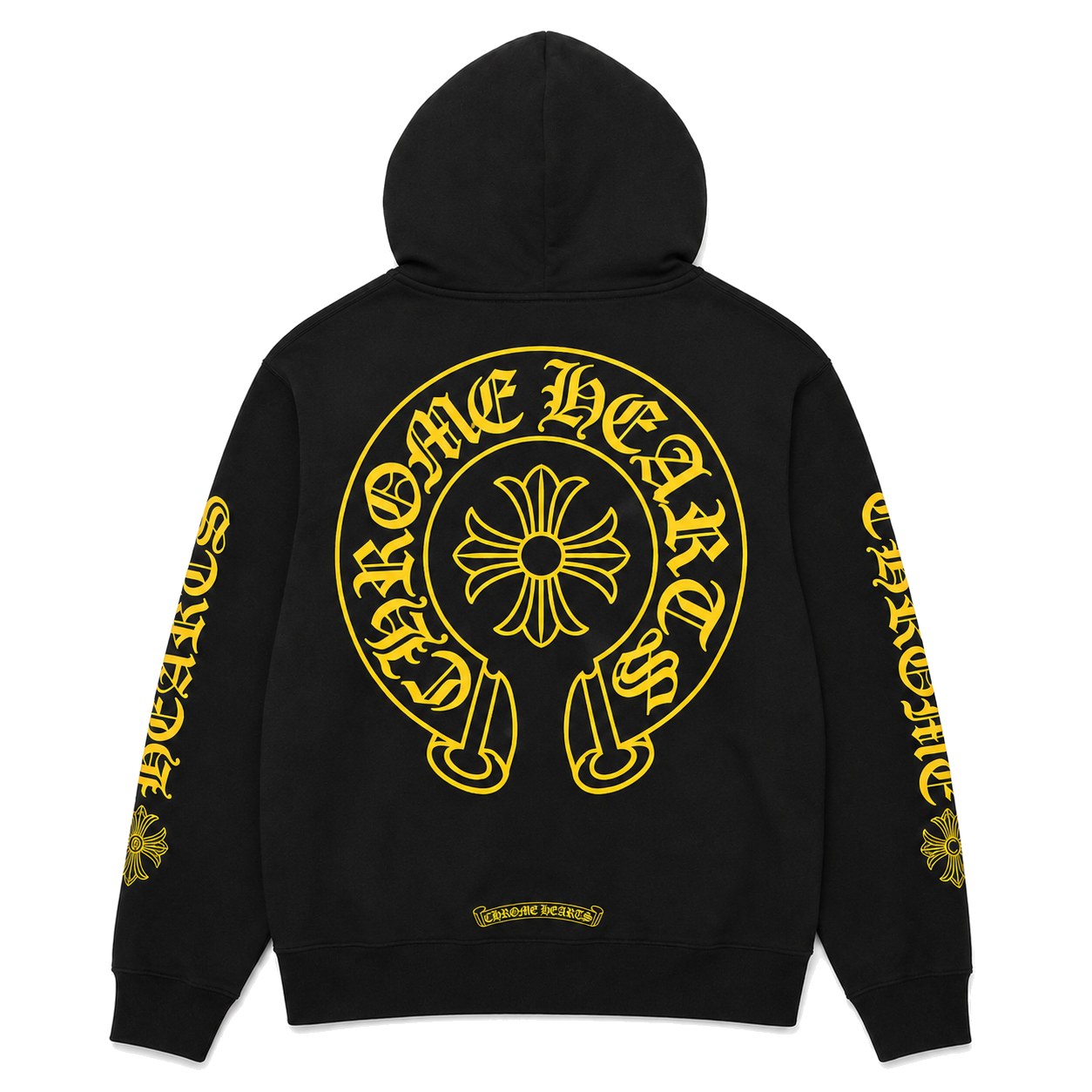 BLACK YELLOW ONLINE EXCLUSIVE HOODIE back