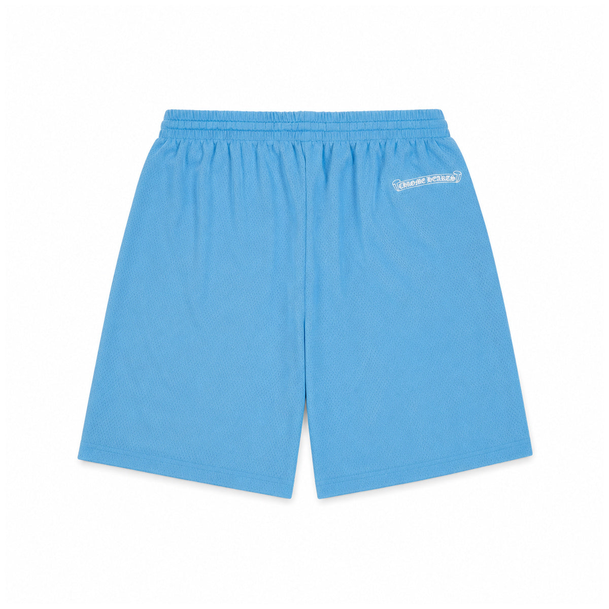 BLUE SPORTS MESH VARSITY SHORTS — back view