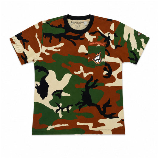 CAMO MATTY BOY CAUTION TEE — front view