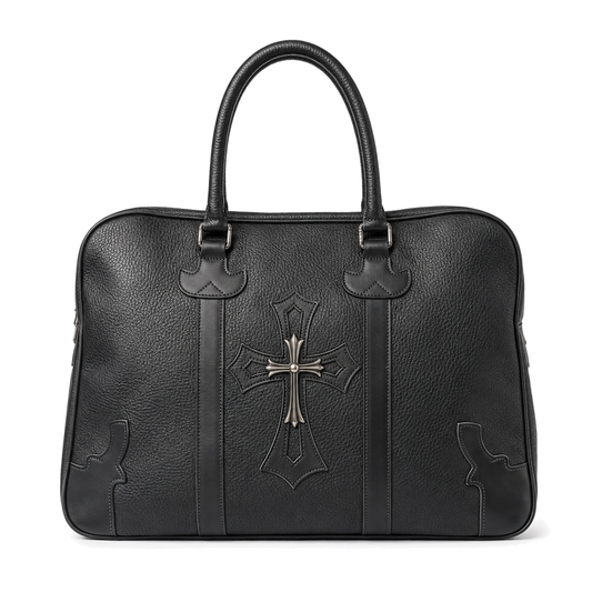 Chrome Hearts 1 Cross Leather Patch FS Tote Bag front view