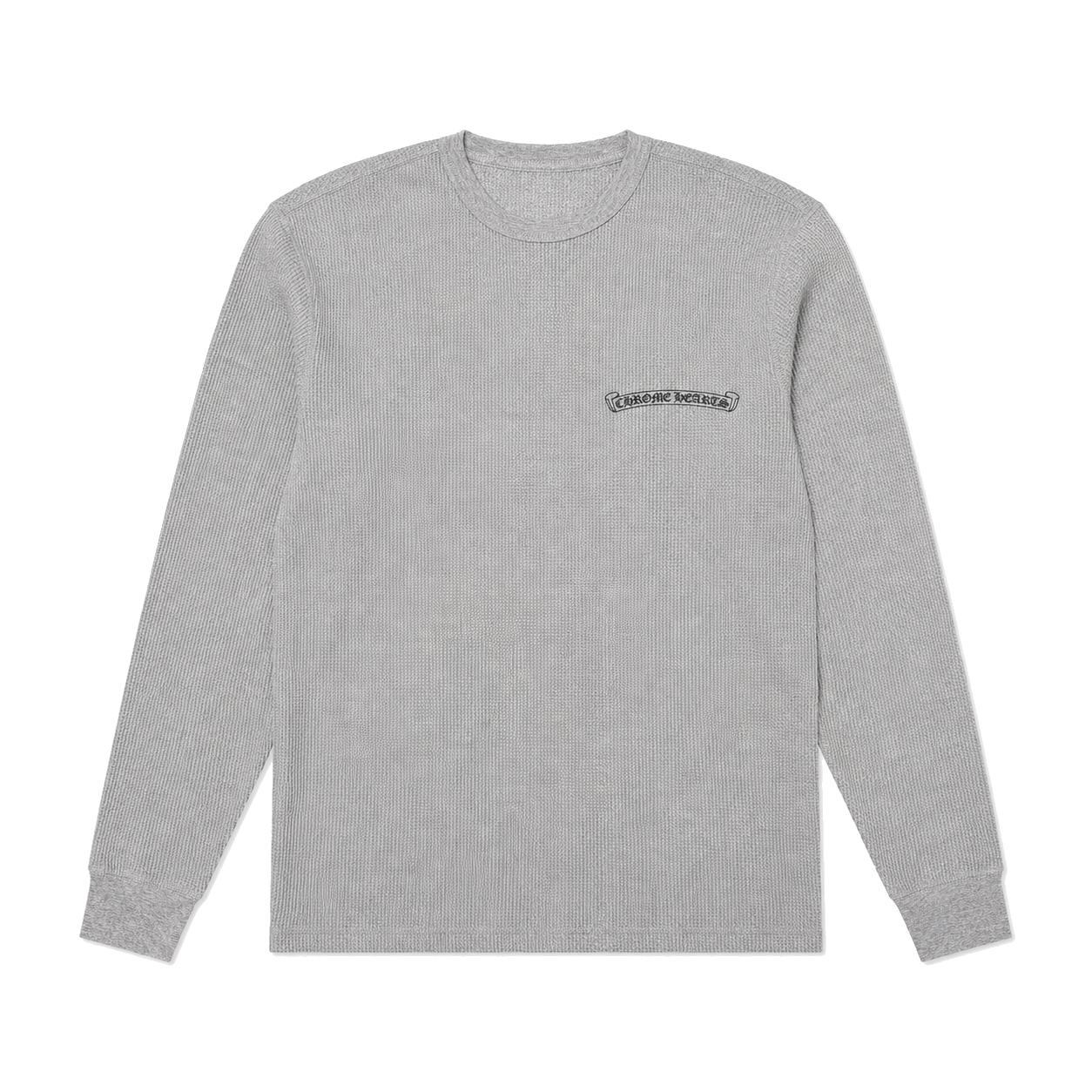 GREY SCROLL LOGO THERMAL LONGSLEEVE front