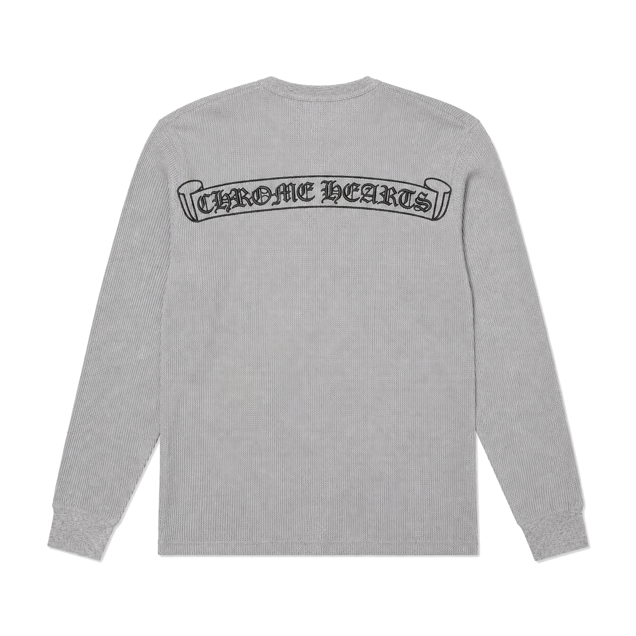 GREY SCROLL LOGO THERMAL LONGSLEEVE back
