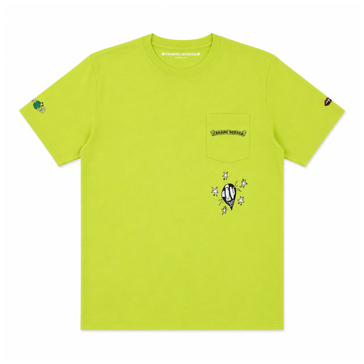 LIME GREEN MATTY BOY LINK TEE — front view