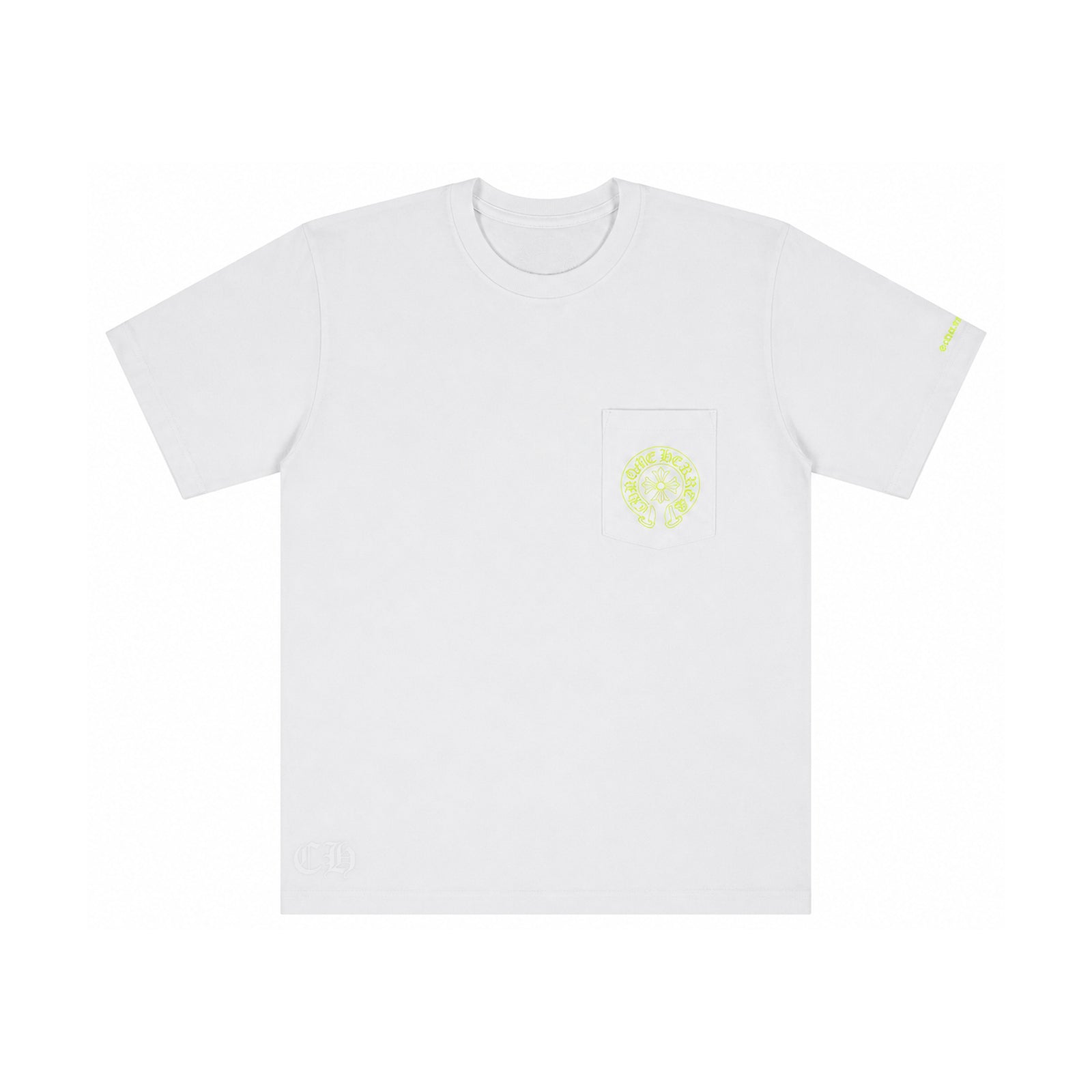 HORSESHOE POCKET SLEEVE TEE GREEN WHITE - front