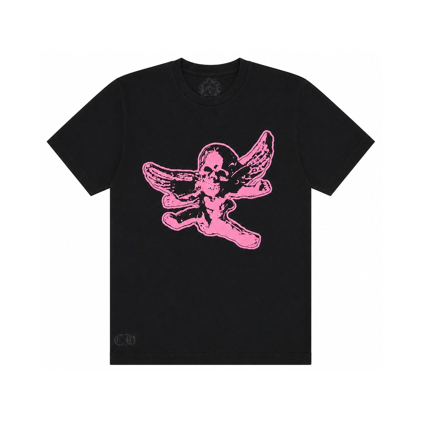 SS26 PINK FOTI TEE BLACK - front