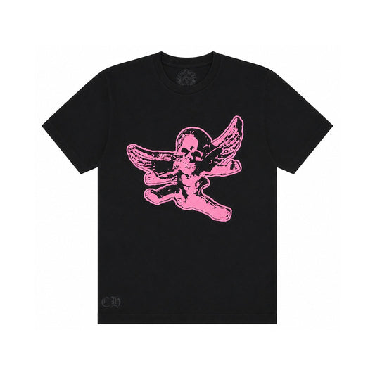 SS26 PINK FOTI TEE BLACK - front