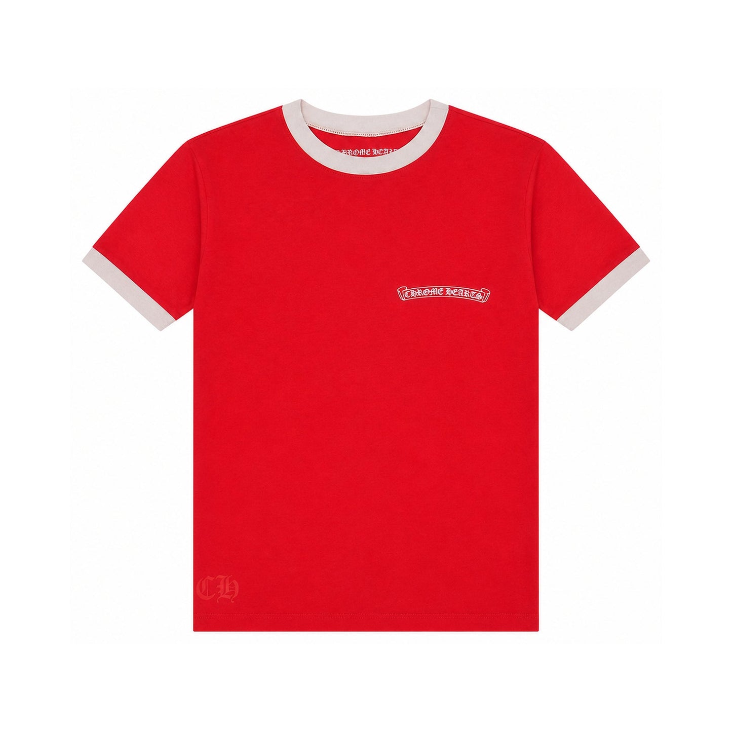 ROLLER SKATES HORSESHOE T-SHIRT RED - front