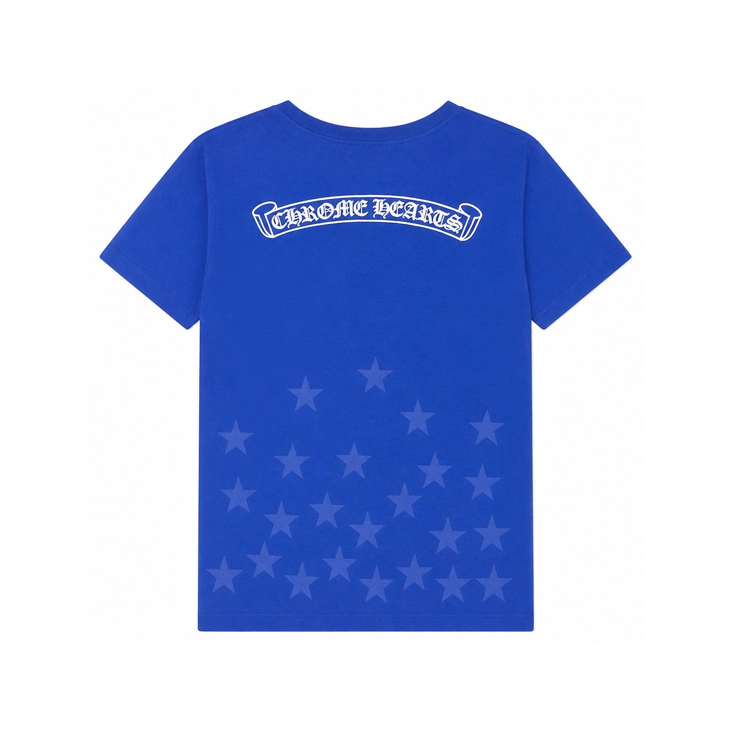 VERTICAL LOGO GRAPHIC PRINT T-SHIRT BLUE - back