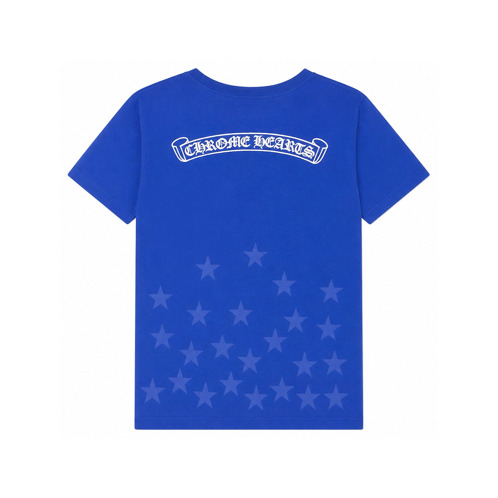 VERTICAL LOGO GRAPHIC PRINT T-SHIRT BLUE - back