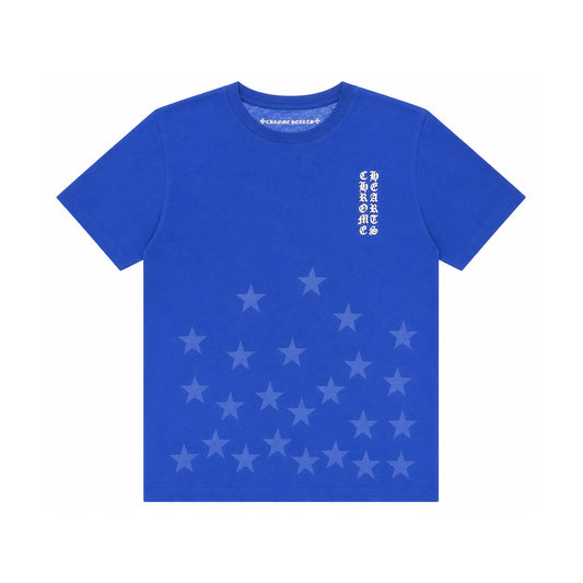 VERTICAL LOGO GRAPHIC PRINT T-SHIRT BLUE - front