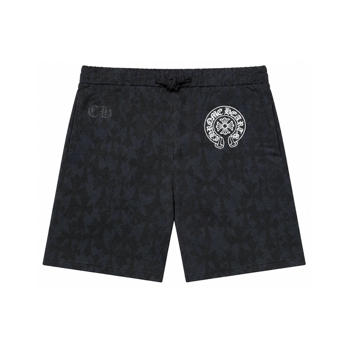 CEMETERY CROSS SWEAT SHORTS BLACK - front