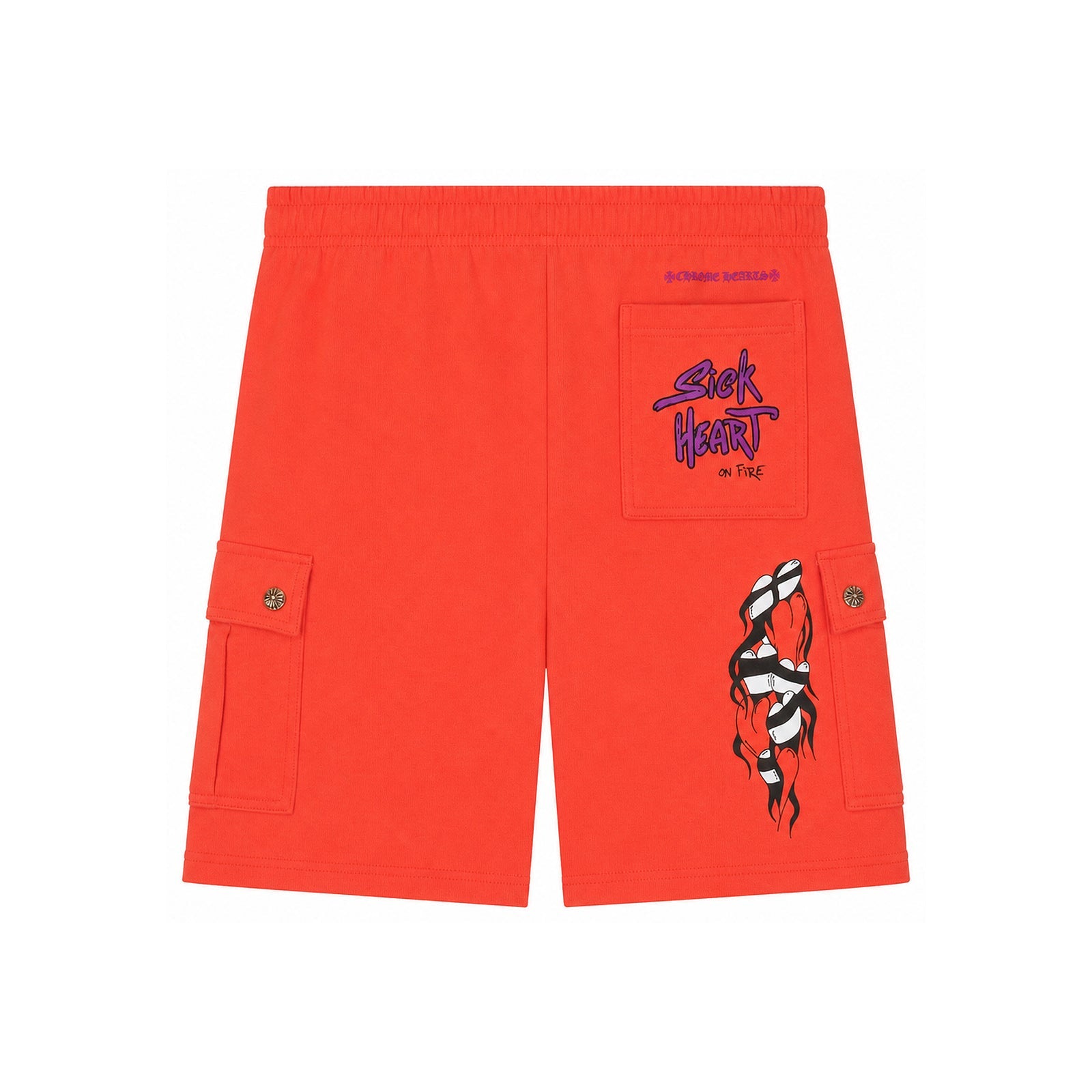 MATTY BOY CARGO SWEAT SHORTS ORANGE - front