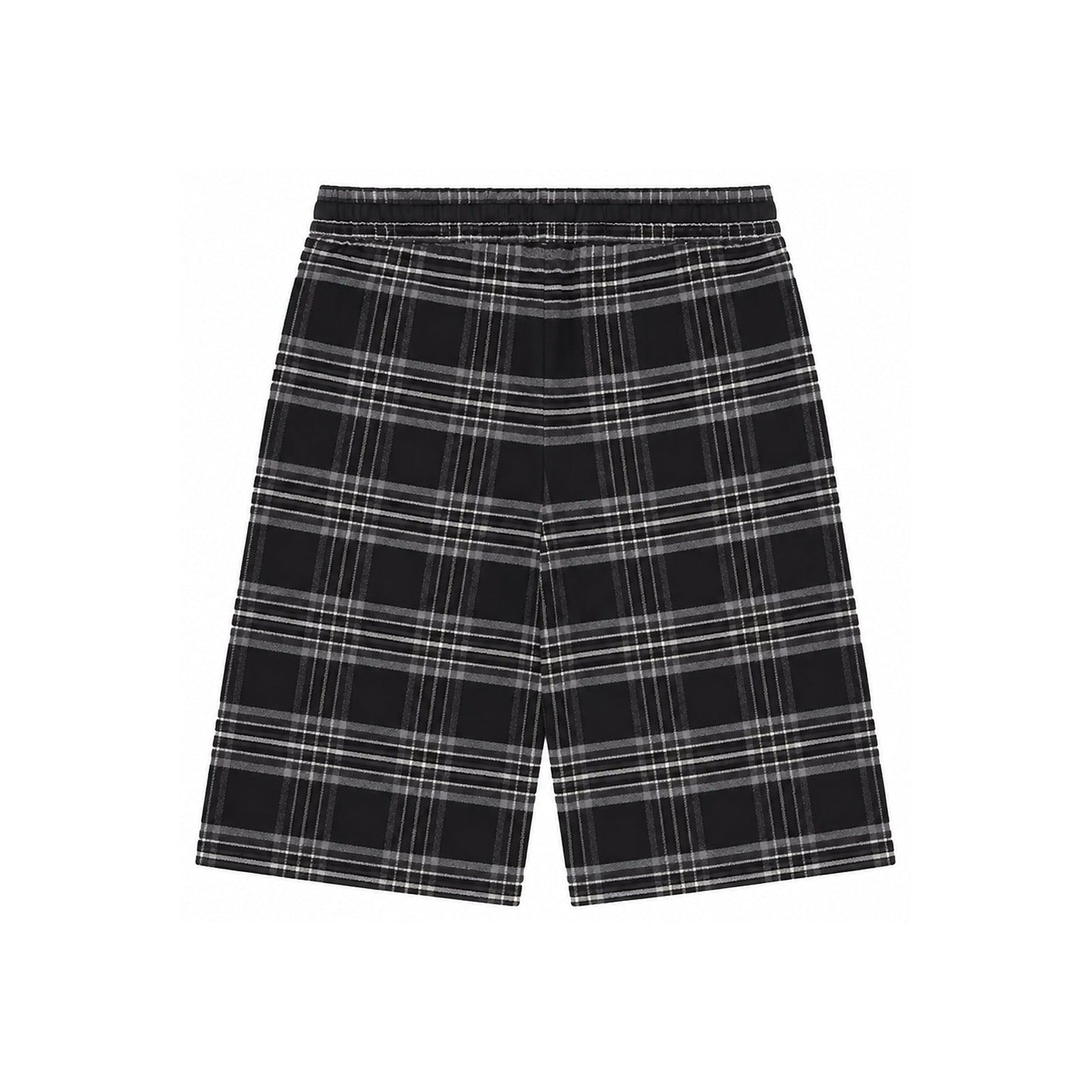 AFTER SCHOOL FLANNEL SHORTS CROSS PATCH BLACK - back