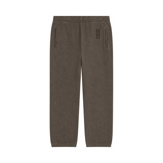 Y NOT EMBROIDERED VERTICAL LOGO SWEATPANTS GREY BLACK - front