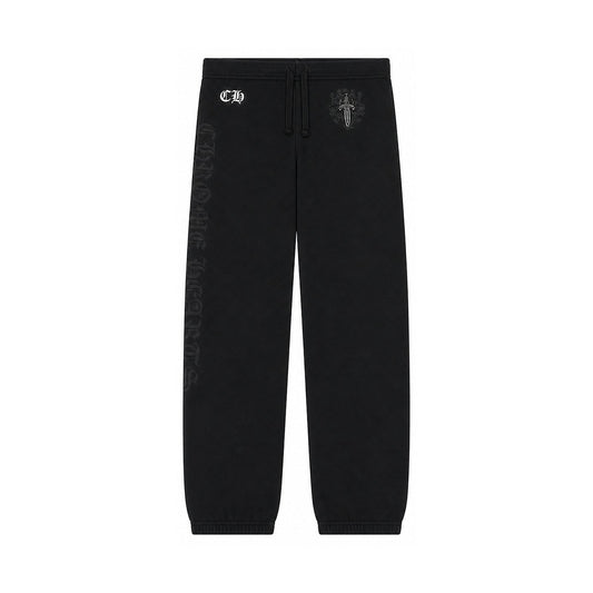 DAGGER SWEATPANTS BLACK - front