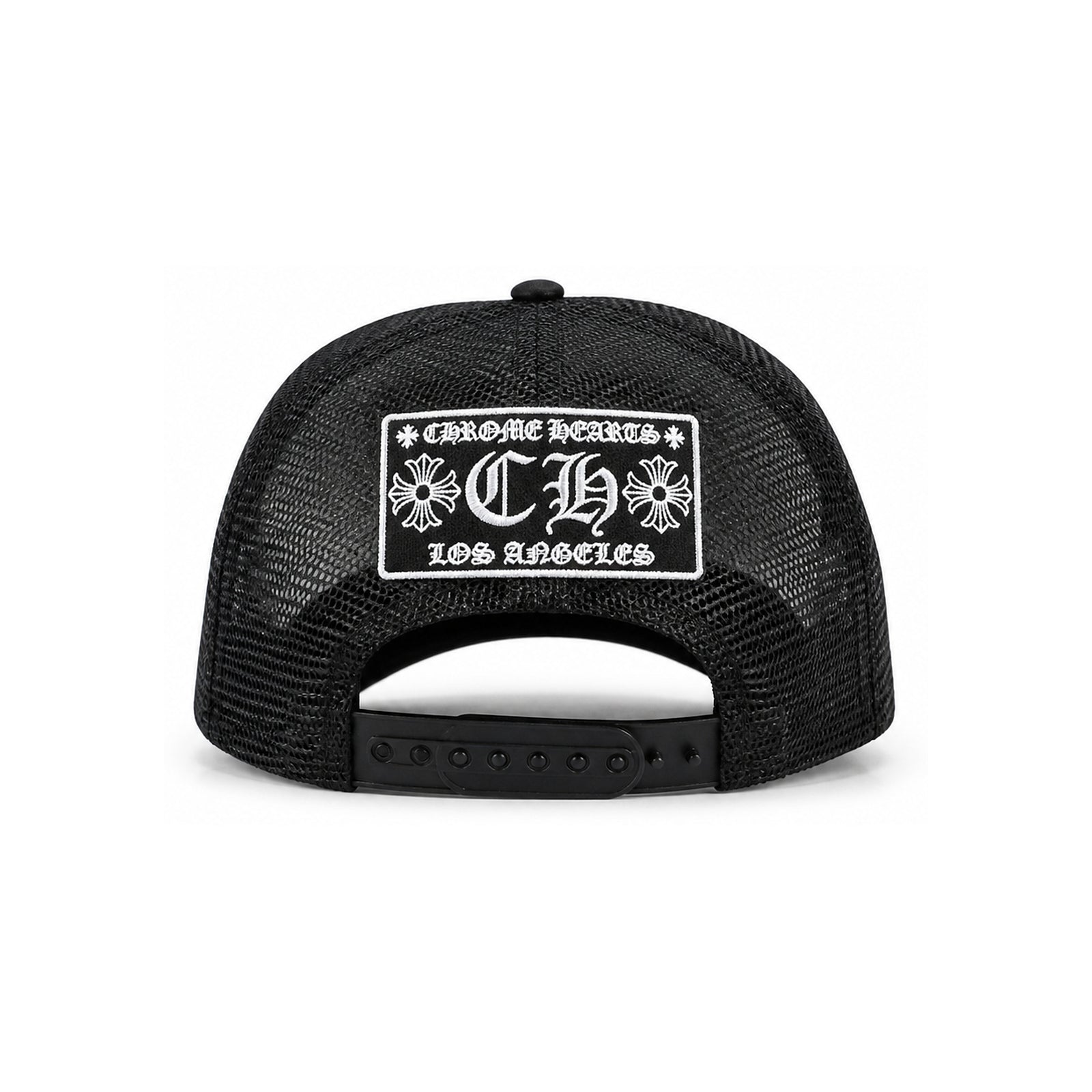 LOS ANGELES EXCLUSIVE TRUCKER HAT BLACK WHITE - back