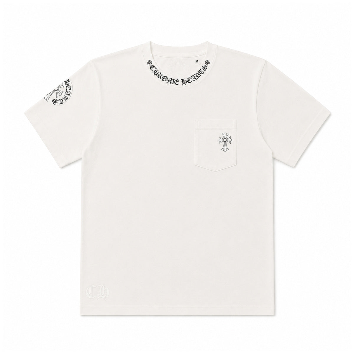 WHITE CROSS POCKET TEE — front view