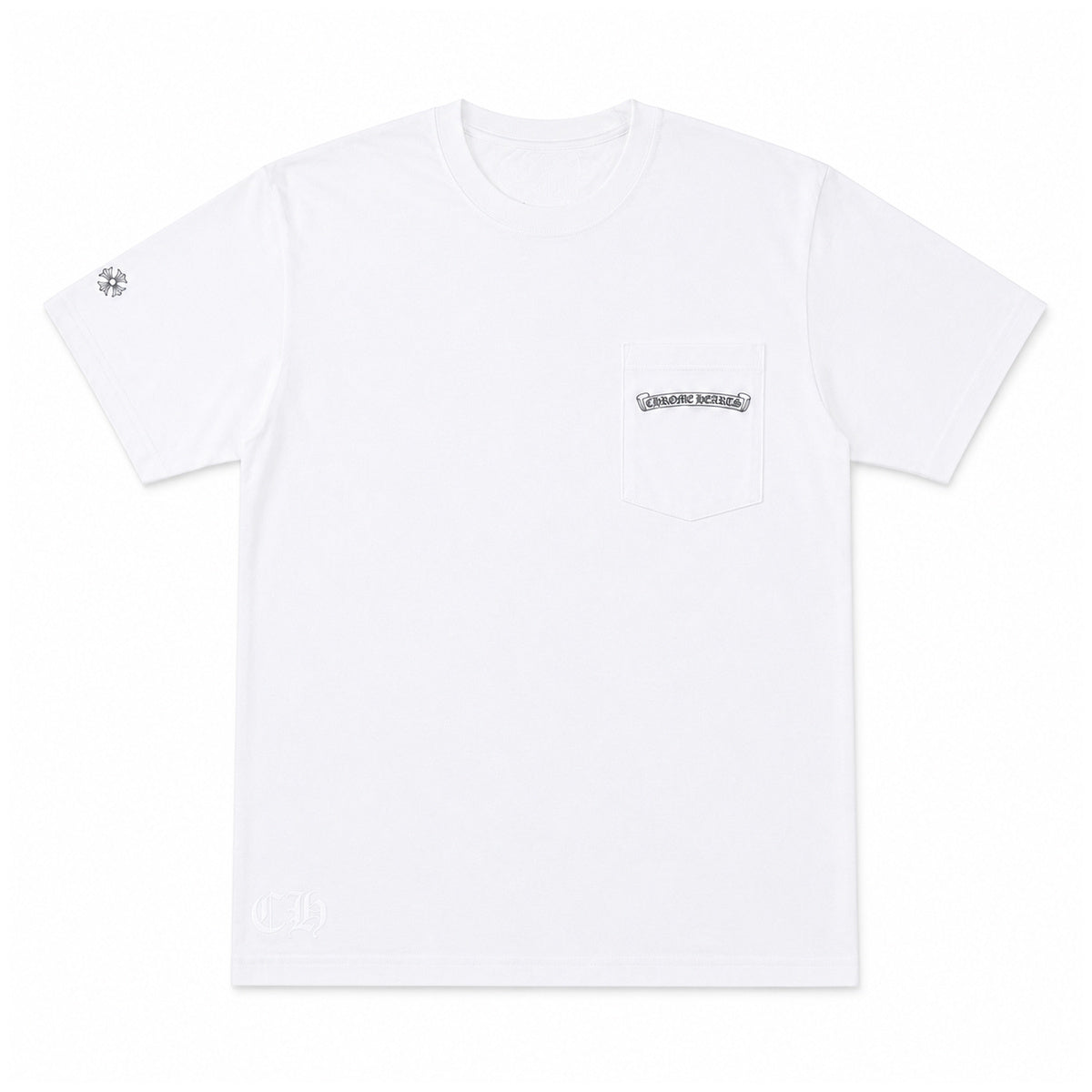 WHITE EYE CHART DAGGER TEE — front view
