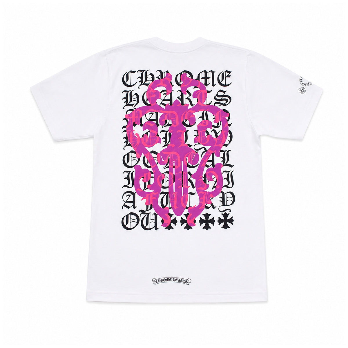 WHITE EYE CHART DAGGER TEE — back view
