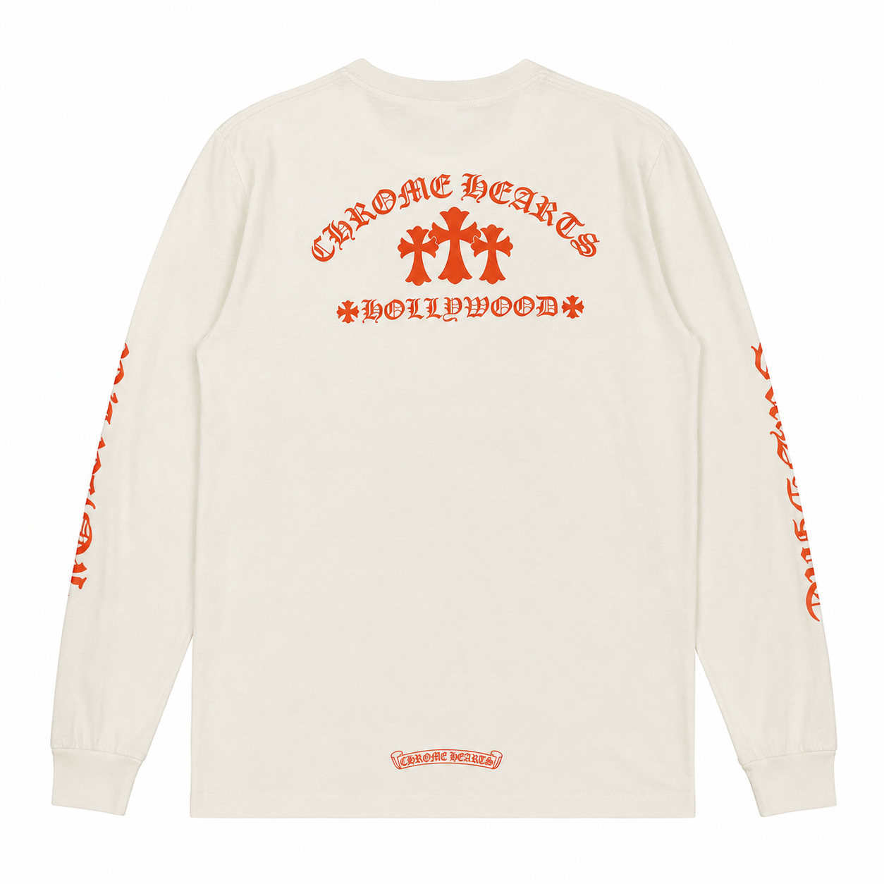 WHITE ORANGE HOLLYWOOD LONGSLEEVE back