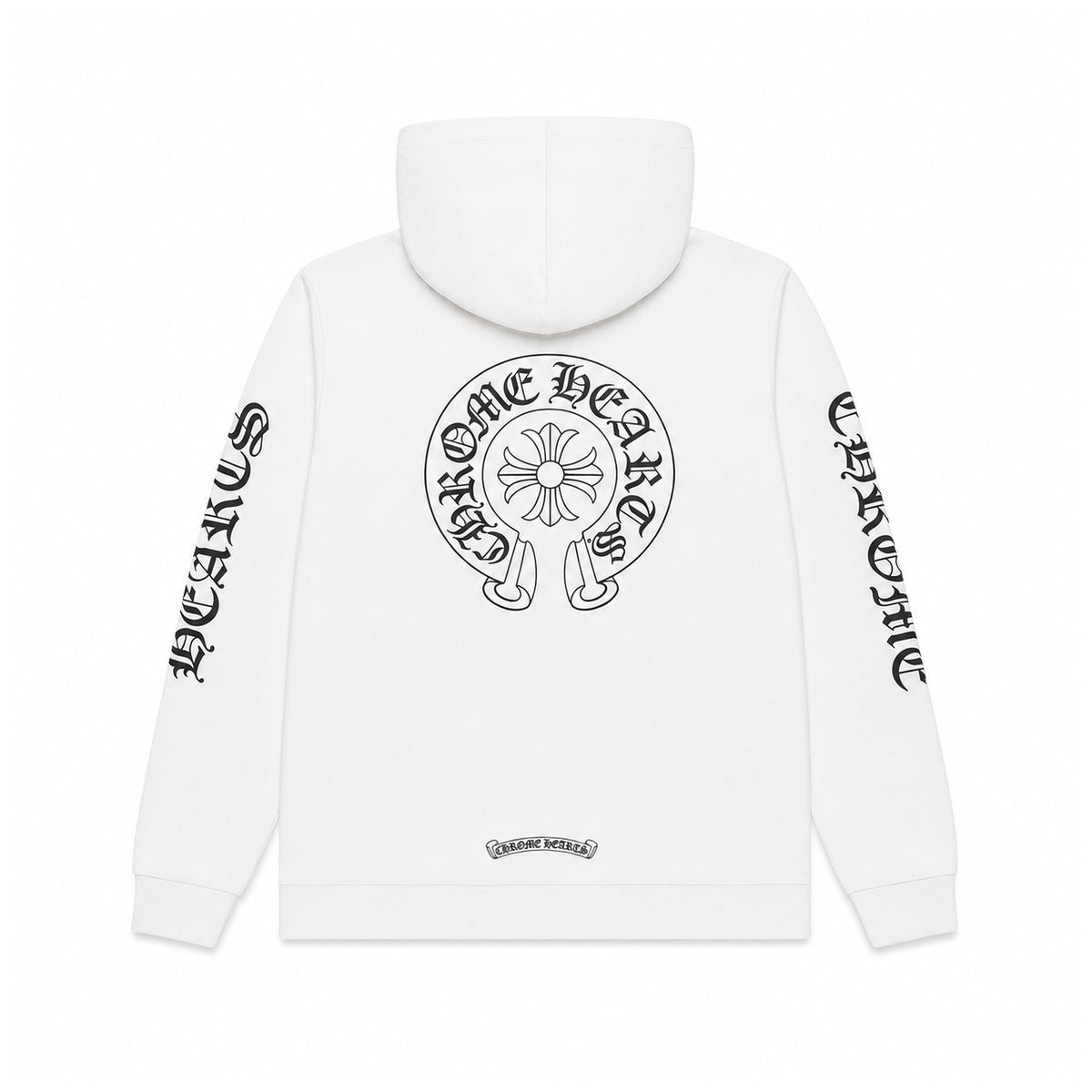 WHITE PLUS CROSS ALL OVER ZIPUP — back view